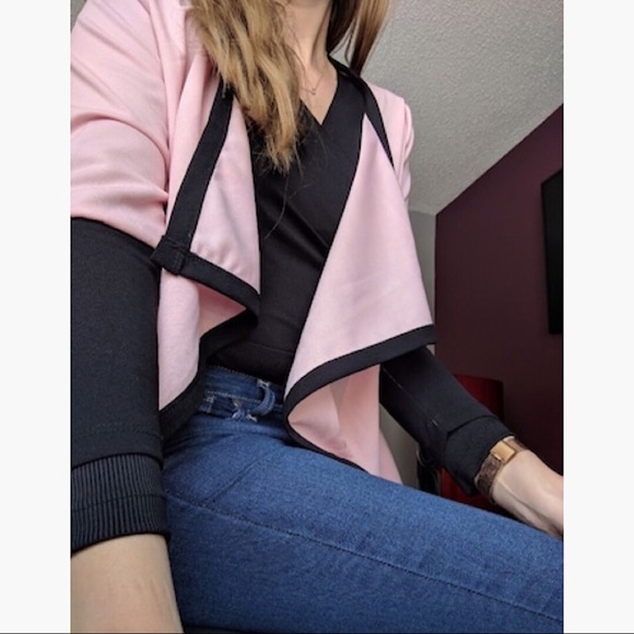 Pink Open Front Jacket - Picture 6 of 8